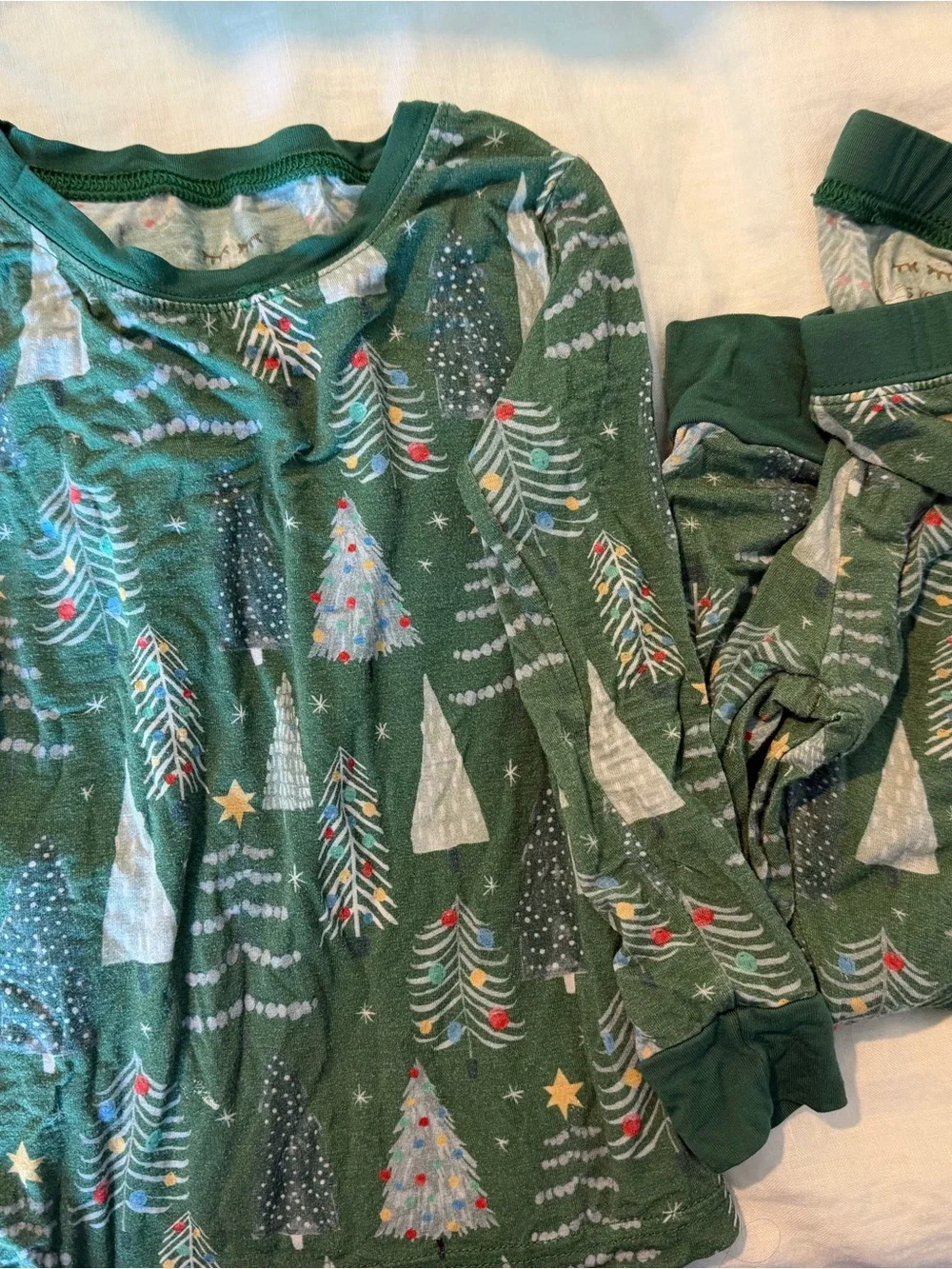 Little sleepies twinkling Green Christmas Tree Pajamas 2t